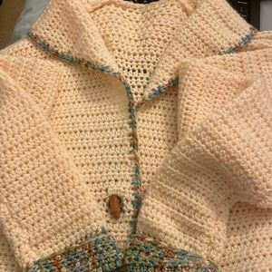 VINTAGE crocheted cardigan